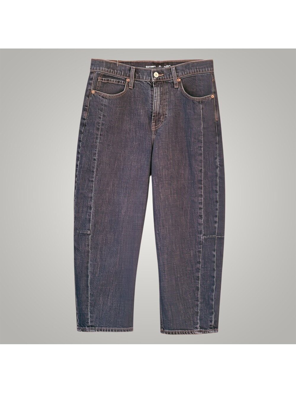 Old Navy High Rise Barrel Leg Dark Wash Jeans | 12 Petite